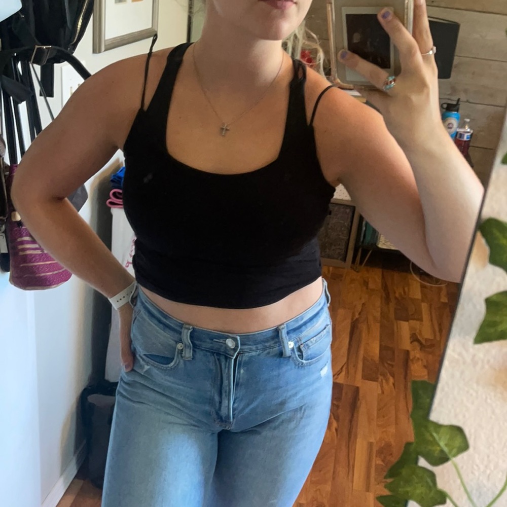 Black tank top